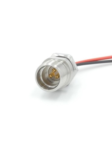 Cobalt 3-pin Power Connector on 1-meter Cable, M10 Simple Penetrator